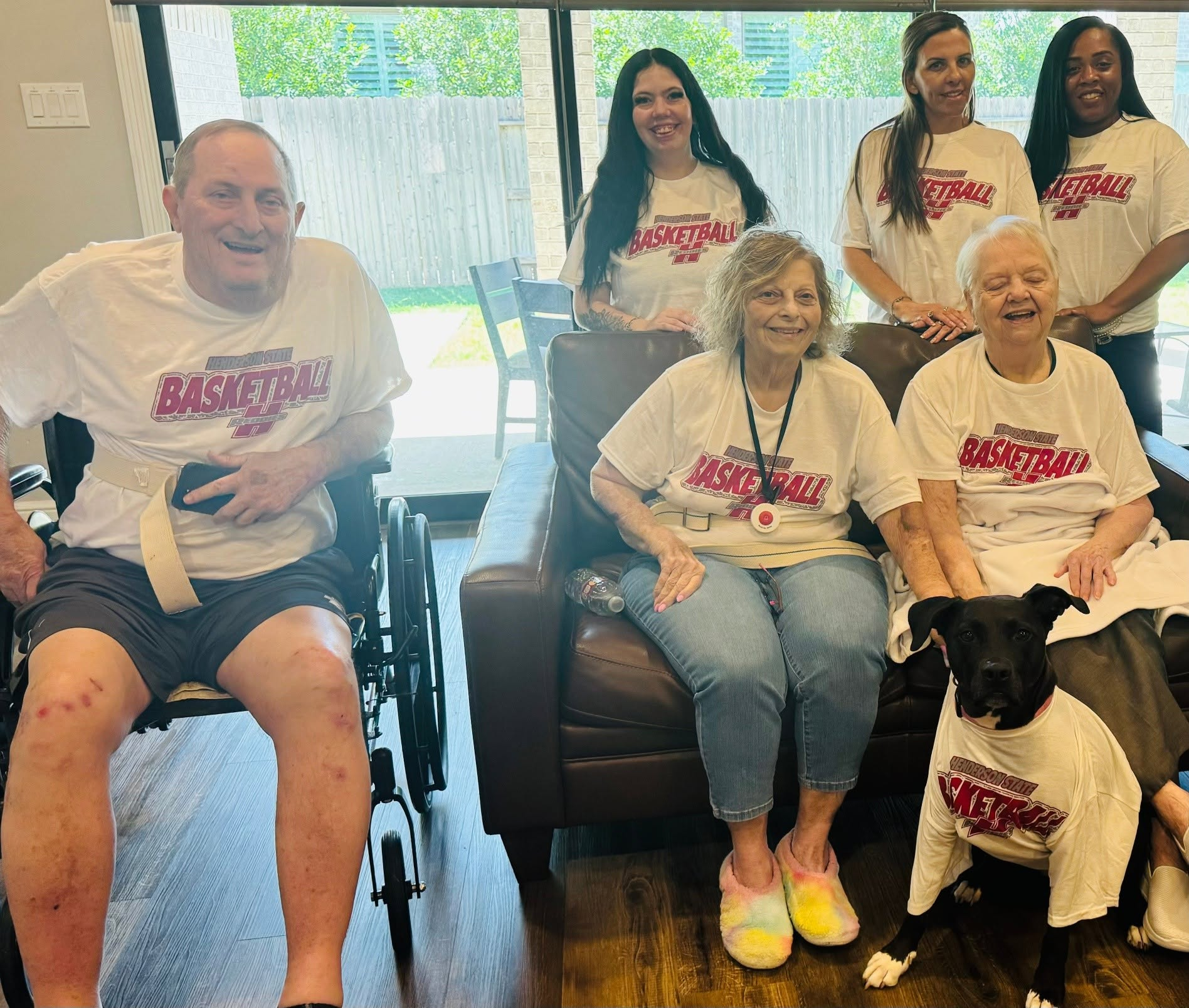 Residents and caregivers together at Providence Assisted Living Solutions in Fulshear, Texas